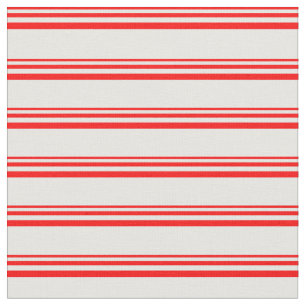 Red and White Lined/Striped Pattern Fabric