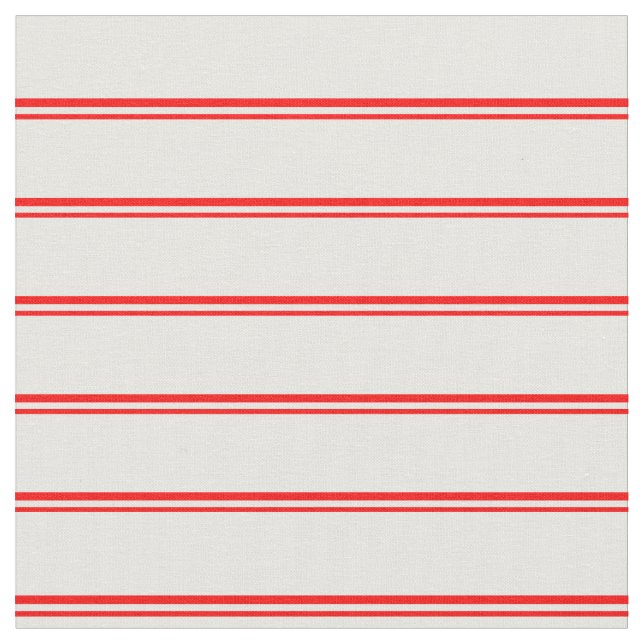 Red and White Lines Fabric (Close Up)