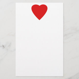 Red and White Love Heart Design. Stationery