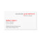 Red and White Minimalistic Business Card