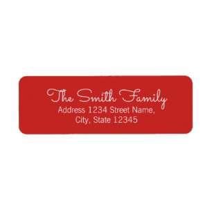 Red and White Modern Calligraphy Family Name