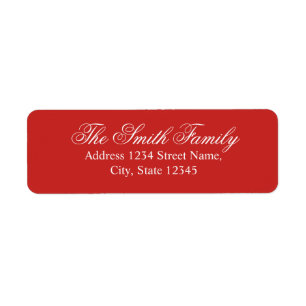 Red and White Modern Elegant Family Name