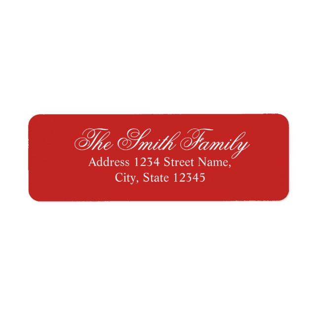 Red and White Modern Elegant Family Name (Front)