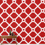 Red and White Modern Lattice Wallpaper<br><div class="desc">Red and White Diamond Lattice design.</div>