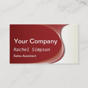 Red and White Modern & Professional Business Card