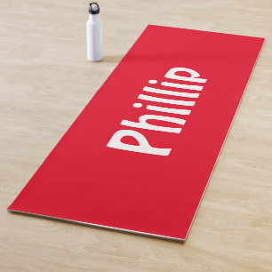 Red and White Modern Yoga Mat
