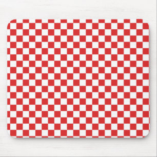 Red and White Mouse Mat