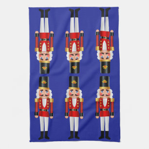 Red and White Nutcracker Tea Towel