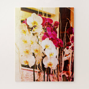 Red and white orchids jigsaw puzzle