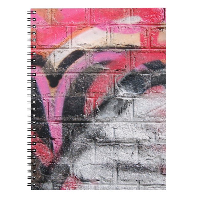 Red and white painted wall notebook (Front)