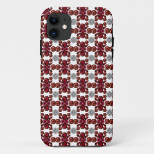 Red and White Pattern iPhone 11 Case
