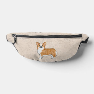 Red And White Pembroke Welsh Corgi Cute Dog Design Bum Bags