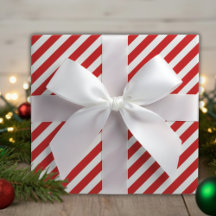 Red And White Peppermint Candy Cane Striped