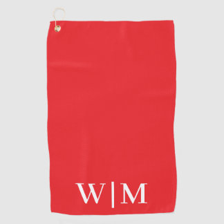 Red and White Personalised Golf Towel