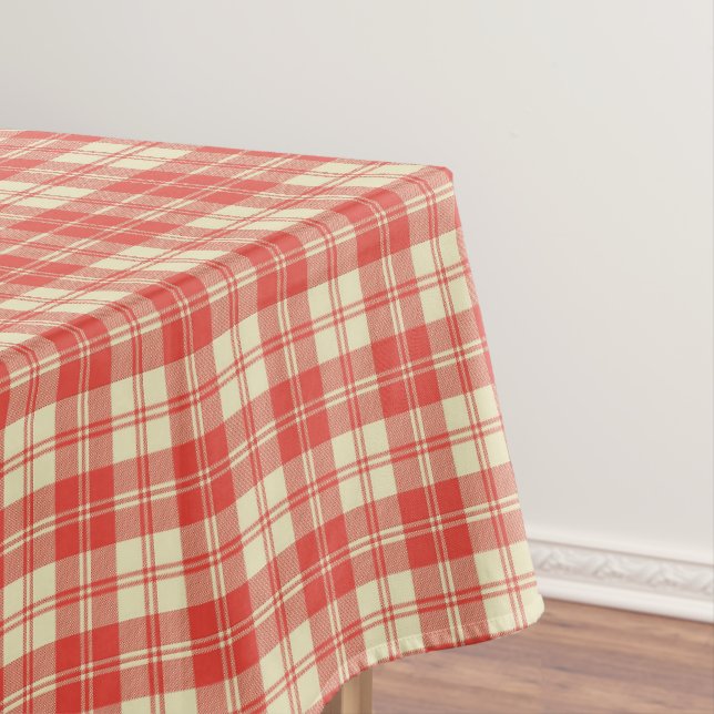 Red and White Plaid  Tablecloth (In Situ)