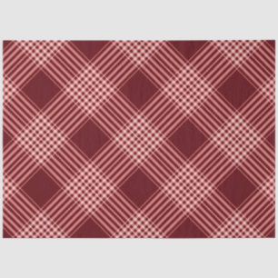 Red And White Plaid Tissue Paper
