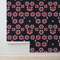 Red and White Poker Chips on Dark Backgroud