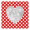 Red and White Polka Dot Heart Photo