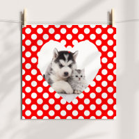 Red and White Polka Dot Heart Photo