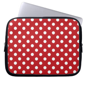 Red and White Polka Dot Laptop Sleeve