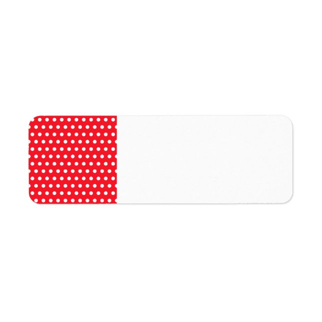 Red and White Polka Dot Pattern. Spotty. (Front)