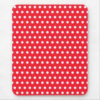 Red and White Polka Dot Pattern. Spotty. Mouse Mat