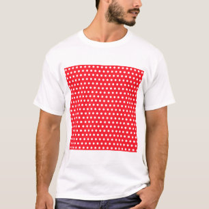 Red and White Polka Dot Pattern. Spotty. T-Shirt