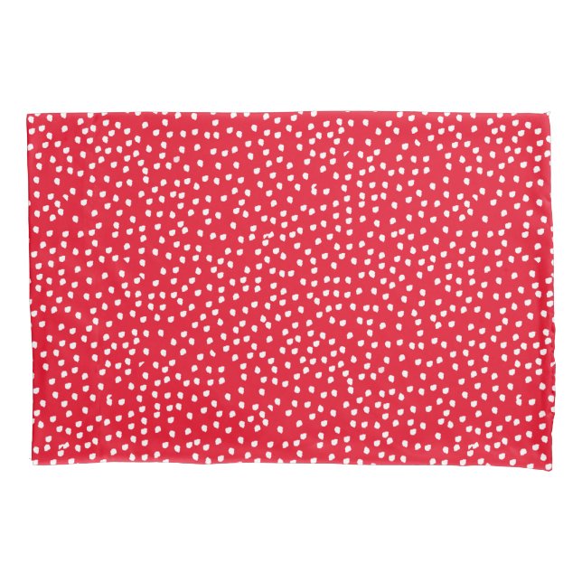 Red and White Polka Dot Pillowcase (Front)