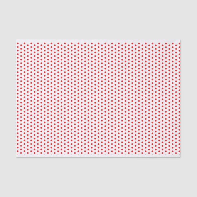 Red and White Polka Dot Tissue Paper (Front)