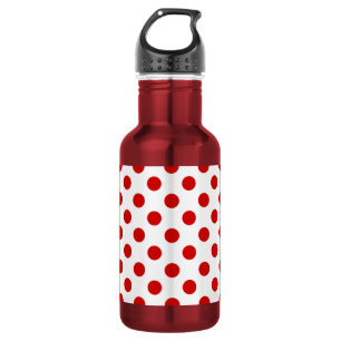 Red and white polka dots 532 ml water bottle