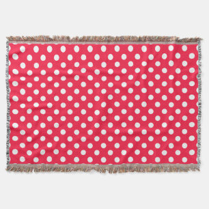 Red and white polka dots blanket