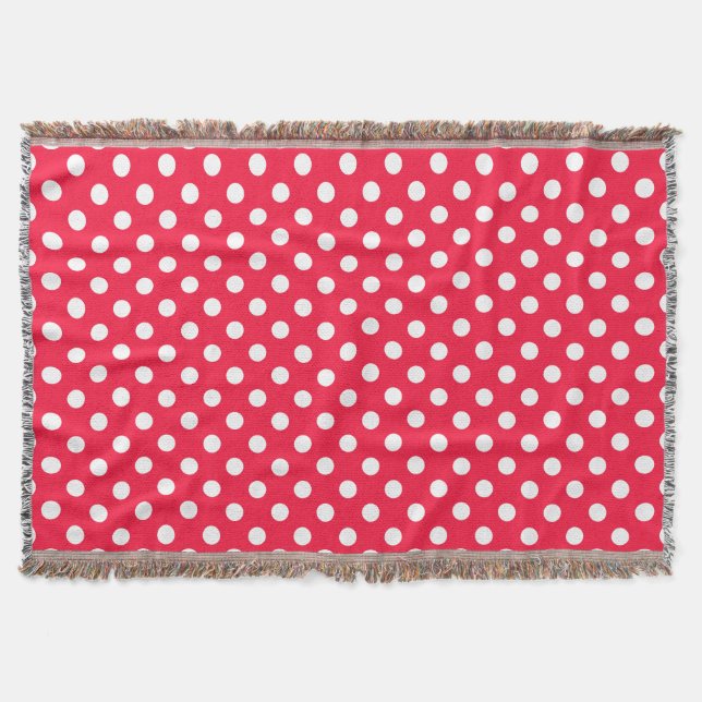 Red and white polka dots blanket (Front)