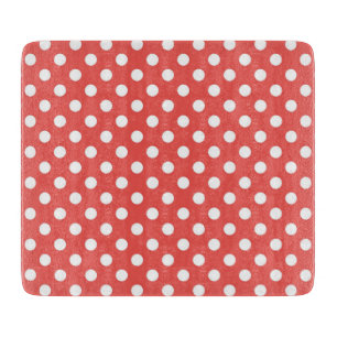 Red and White Polka Dots Cutting Board