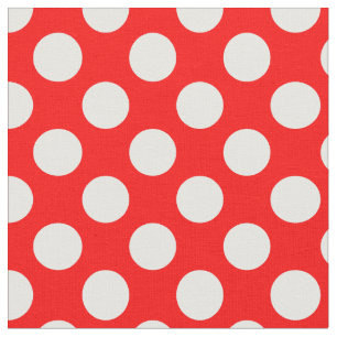 Red and White Polka Dots Fabric
