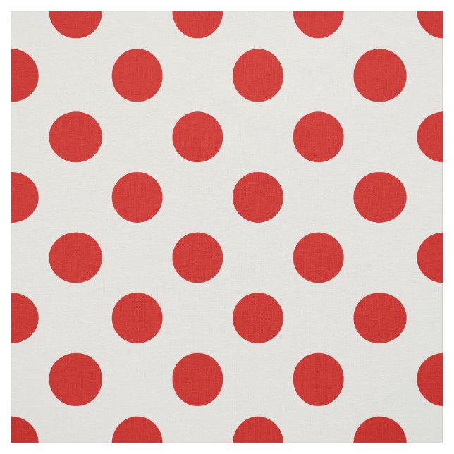 Red and white polka dots fabric (Swatch)