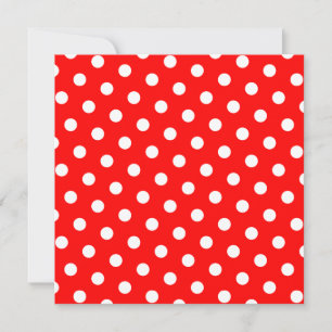 Red and White Polka Dots Invitation