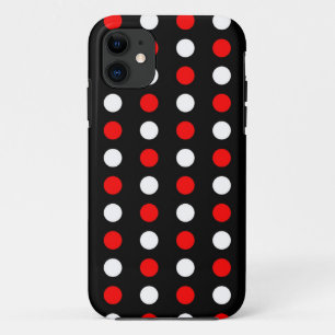 Red and white polka dots pattern iPhone 11 case