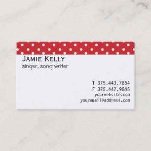 Red and White Polkadot Heaven Business Card