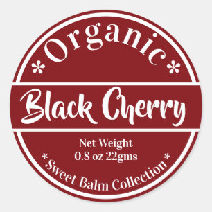 Red and White Product Label Spa Skin Lip Balm