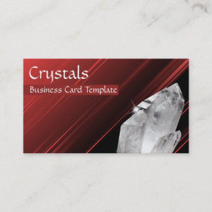 Red and White Quartz Crystals Business Card