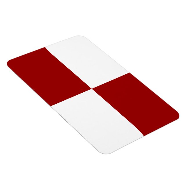 Red and White Rectangles Magnet (Right Side)