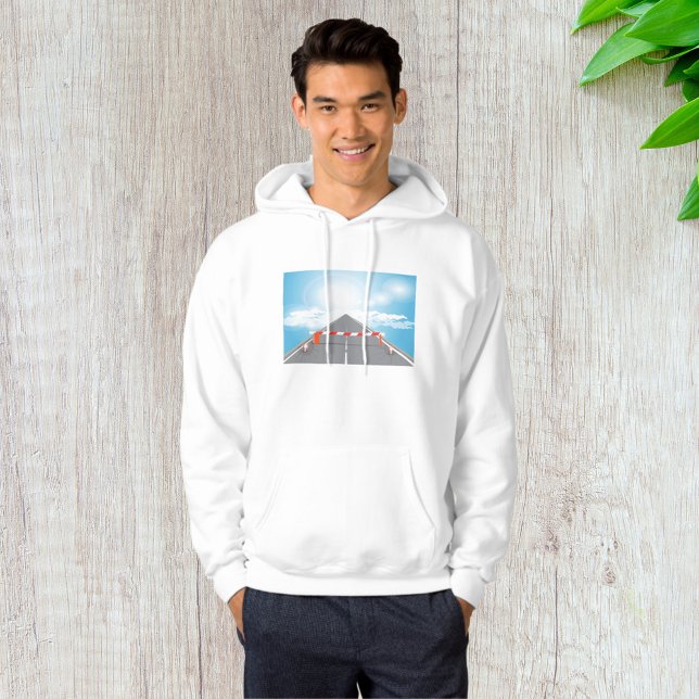 Red and White Road Barrier Blocked Access  Hoodie (Creator Uploaded)
