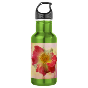 Red and White Rose 532 Ml Water Bottle