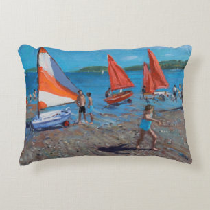 Red and White Sails Abersoch Decorative Cushion