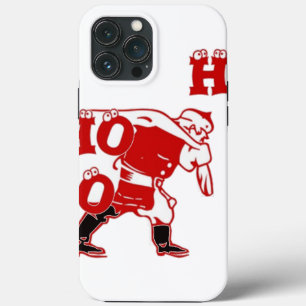 Red and White Santa Walking Ho Ho Ho Art Print iPhone 13 Pro Max Case