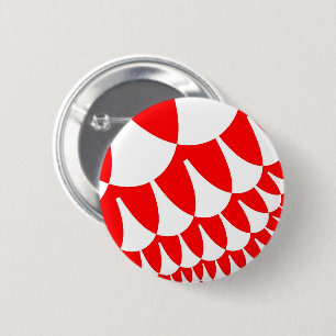 Red and White Scales 6 Cm Round Badge