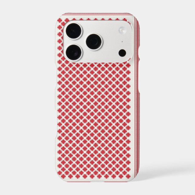 Red and White Shemagh Keffiyeh Pattern (Back)