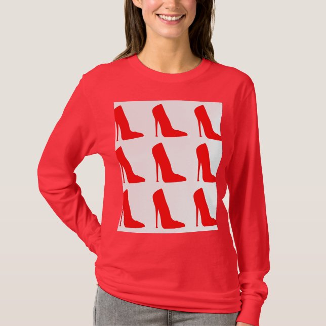 RED AND WHITE SHOE SHIRT (Front)