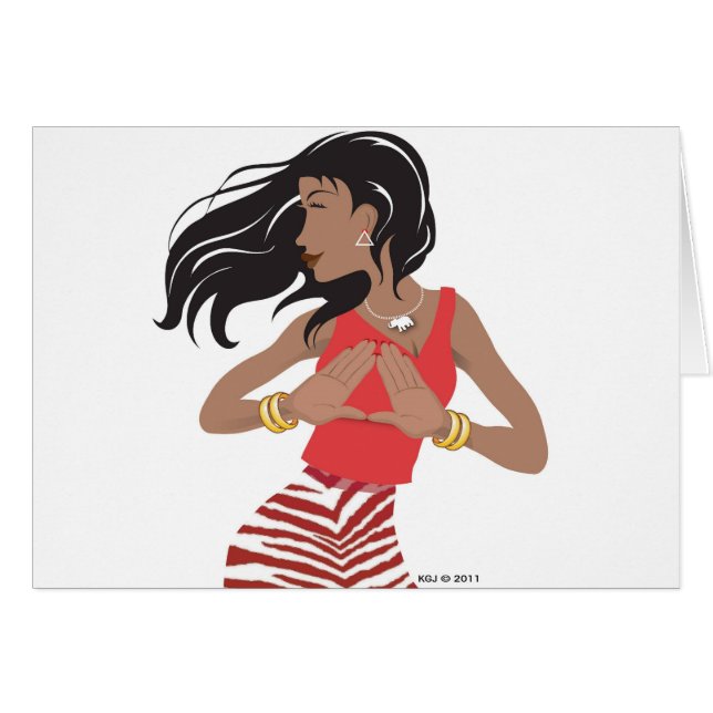 Red and white sisterhood sorority  (Front Horizontal)