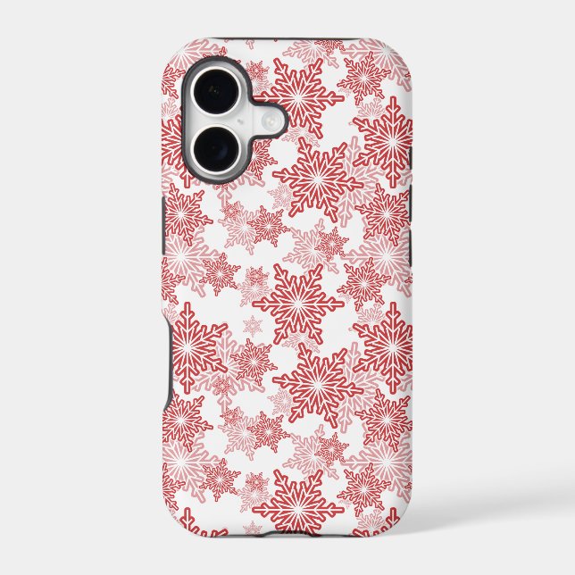 Red and White Snowflake Seamless Pattern (Back)
